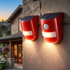 MOVI - Pack 2 Alarma Solar Exterior Sensor Movimiento Sirena Seguridad Casa