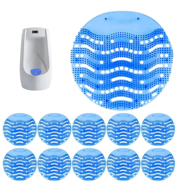 10 Rejillas para Urinarios,Desodorizante y Antisalpicaduras Azul