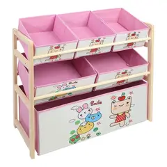 EVERSOLO - Estante Organizador Juguetes De 3 Niveles 64x60x28.5cm