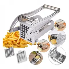 IRM - Cortador Papas Fritas Acero Inoxidable Manual 2 Discos Intercambiables Papa Frita Casera