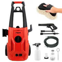 NAPPO - Hidrolavadora 1800W Jabonera 5mts Manguera