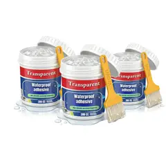 GENERICO - 3 Selladores Adhesivo Impermeable Transparente Tapa Gotera 300cc Sellante