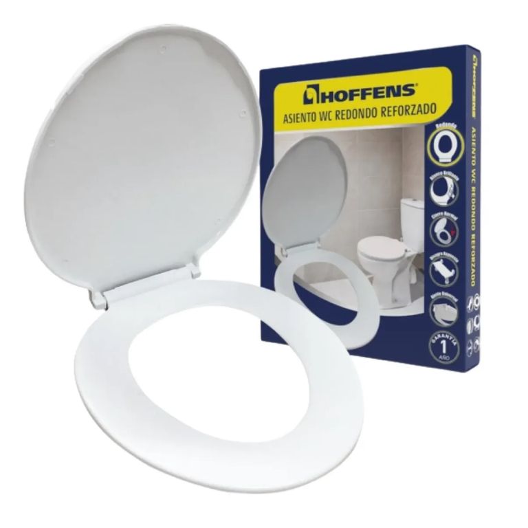Asiento Tapa Wc Redondo Reforzado Blanco Premium