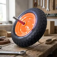 LIOI - Rueda carretilla 350x8 pu naranja