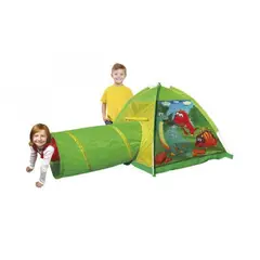GAME POWER - Carpa Infantil + Túnel Dinosaurio Verde