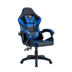 ARTHOME - Silla Gamer Tokio Ergonómica Negro y Azul Reclinable