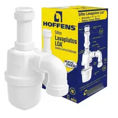 HOFFENS - Sifon Lavaplatos Loa Salida Curva 1 Media Y 1 Un Cuarto Certificado