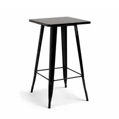 NOVAHUS - Mesa Tolix Alta Bar Negra 60 x 60 cm