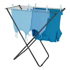 MOR - Tendedero Colgador 79cm Plegable Organizador Negro Negro