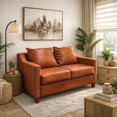 DKORA - SOFA 2 CUERPOS ARES CAFE CLARO
