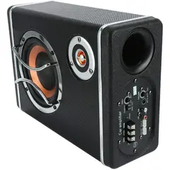 GENERICO - Subwoofer Plano Amplificador Parlante + Kit Instalación 12v Color Negro - 212032