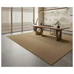 GENERICO - ALFOMBRA MARRON TEXTURIZADA 160X200 DE ALTA CALIDAD MODERNA ELAGANTE WM