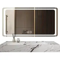 ANYHOGAR - Espejo Con Luz Led Touch Para Baños Anti-niebla 100x80 Cm