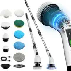 MOVI - Cepillo Giratorio de Limpieza 9 en 1 Inalámbrico para Baño, Cocina y auto