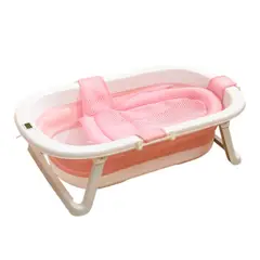 KINDA NICE - Bañera Plegable Con Sensor De Temperatura Inteligente Rosa Rosa