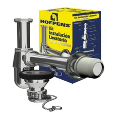 HOFFENS - Sifon Metalico Lavatorio 1 Un Cuarto + Desague Cromado Completo