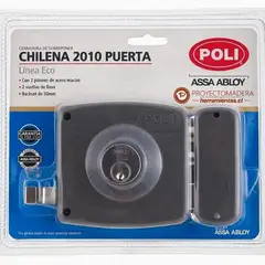 POLI - Chapa Cerradura Chilena 2010 Para Puertas, Reja y Acceso principal 2 Pitones