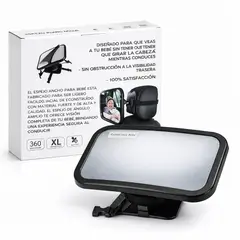 GENERICO - Espejo Retrovisor Para Bebé Xl Asiento Trasero Giro 360