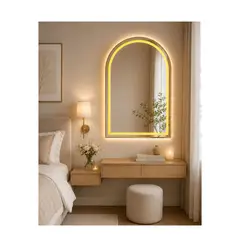 GENERICO - Espejo LED Arco Golden 50x70 cm
