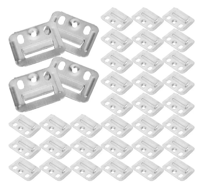100 Pcs Clips Montaje De Placa De Pared De Acero Inoxidable Plateado