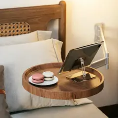 AIZO - Velador Flotante Plegable Mesa de Pared Giratoria Madera