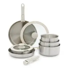 AIZO - Set de Ollas 5 Pcs Acero Inoxidable Mango Desmontable