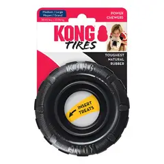 KONG - Extreme Tires Juguete Caucho Para Perro Talla M / L - Negro