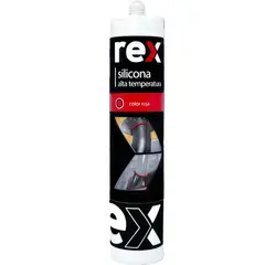 REX - SILICONA ALTA TEMPERATURA ROJO 300ML