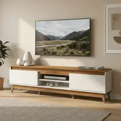 EXIT - Rack TV 85 Pulgadas Texas Beige Madera 180 cm