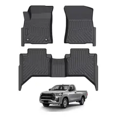 KUANGYE - Pisos Rígido Bandeja Calce Perfecto Para Toyota Hilux Revo 2016 A 2025