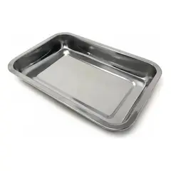 GENERICO - Bandeja Fuente Multiusos de Acero Inoxidable 27x20x5cm
