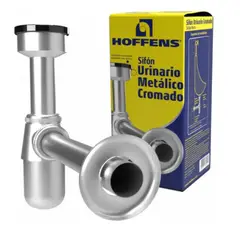 HOFFENS - Sifon Urinario Cromado 40mm Con Tubo 20cm Salida Al Muro