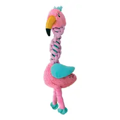 KONG - Juguete Para Perro Peluche Twists Knots Squeak Talla Sm Rosa Flamingo - Rosa - SM