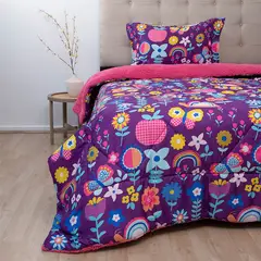 DORAL - CUBRECAMA PLUMON INFANTIL NIÑA KIDS SENSE 1.5 PLAZA