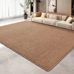 GENERICO - Alfombra Estilo Yute Tejida Para Living Resistente Mascotas 200x240cm MARRON
