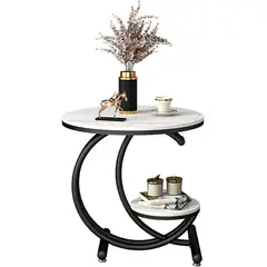 GENERICO - MESA DE CENTRO MARMOL DECORATIVA 50 CM