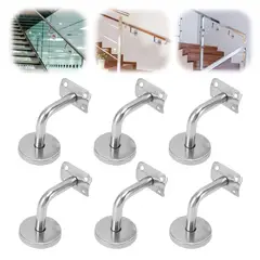 GENERICO - Soportes De Pasamanos De Escalera De Acero Inoxidable 6 Pack