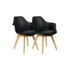 HABITA2 CHILE - Pack 2 Butacas Modernas Norris Acolchadas