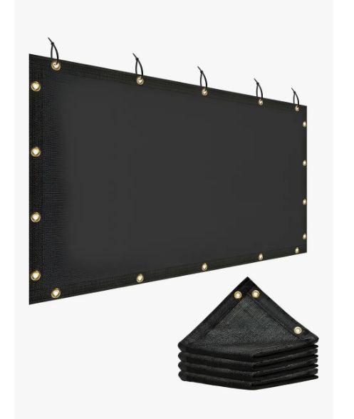 Lona Malla De Sombra Red Bloque 3x4m Tasa De Sombreado 90% Negro