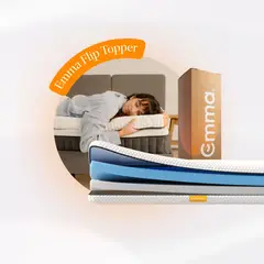 EMMA - Topper Cubre Colchón Flip 1 Plaza