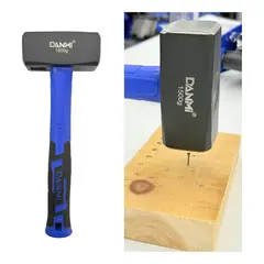 DANMI - Combo Martillo Mazo 1500g Mango Fibra De Vidrio