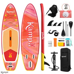 KAMPA - Set Tabla Stand Up Paddle Surf Inflable AZURIA 320x81x15cm Color Sandía