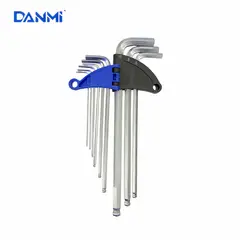 DANMI - Set De Llaves Allen Hexagonales En L - 9 Piezas