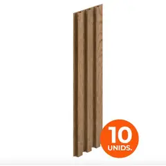 DOER - Wall Panel WPC Decorativo Roble Avellana, 240x16, 22mm, Caja 10 Unids