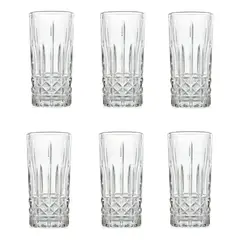 ALLEGRA - Set 6 Vasos Altos Vidrio 360 ml Stirling Transparente