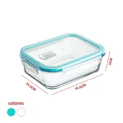 GENERICO - Contenedor Hermetico Vidrio Surtido 1040 Ml Horno Microondas