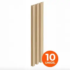 DOER - Wall Panel WPC Decorativo Haya Beige, 240x16, 22mm, Caja 10 Unids