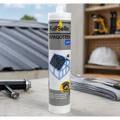 FULLSELLO - Silicona tapagoteras 290 ML. Gris fullsello.