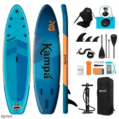 KAMPA - Set Tabla Stand Up Paddle Surf Inflable AZURIA 320x81x15cm Color Oceánico