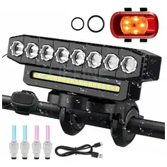 VIDA BUENAS - Luces Bicicletas Set Delantera Trasera Usb Impermeable